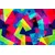 Tapeta geometrijska oblika z grunge efektom - 245x165