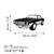 Wallity Zidna dekoracija Chevy Camaro Yenko, 60 x 30 cm, Crna