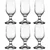 shumee Kozarci za vodko, stekleni, na peclju, 20 ml, 6 kosov.
