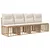 Set vanjskih sofa 13 pcs Prirodna i krema bijela Poliester