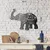 Wallity Zidna dekoracija Elephant, Crna