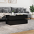 Stolić za kavu s LED svjetlima crni 90 x 50 x 40 cm
