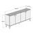 Hanah Home Komoda Sumer H3030 180x77,8x41cm Braon-Mermer