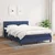 Vidaxl Box spring postelja z vzmetnico moder 140x190 cm blago