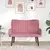 Sofa za dvije osobe Ružičasta 115 x 61 x 87 cm Baršun