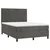 Vidaxl Box spring postelja z vzmetnico temno siva 140x200 cm žamet