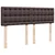 Vidaxl Box spring postelja z vzmetnico temno rjava 160x200 cm blago