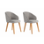 HANAH HOME Set 2 stolice Bentley Grey Light Oak