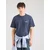 Abercrombie & Fitch Majica CITIES temno modra/bela