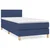 Vidaxl Box spring postelja z vzmetnico modra 100x200 cm blago
