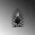 Opviq Zidna lampa Leaf-15321, 20x30x8cm, IP20, Crna