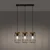 Sollux SL.1264 - Luster na sajli GOTTO 3xE27/15W/230V crna