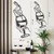 WALLXPERT Zidna dekoracija Glass of Wine Girl Line Art APT749 M