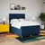 vidaXL vidaXL Box spring postelja z vzmetnico modra 160x200 cm blago, (21305906)