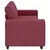 Vidaxl Trosed vinsko rdeč 220x77x82 cm blago