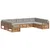 Set vanjskih sofa s jastukom 9 pcs Prirodna i svijetlo siva