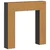 Okvir za kamin Crna 102 x 18 x 100,5 cm Konstruirano drvo