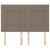 Uzglavlje boje taupe 144x5x118/128 cm tkanina