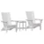 Vrtna stolica 3 pcs Bijelo 80.5 x 74.5 x 92 cm Polietilen