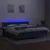 Vidaxl Box spring postelja z vzmetnico LED modra 200x200 cm blago