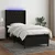 Vidaxl Box spring postelja z vzmetnico LED črna 100x200 cm blago