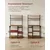 Songmics Kuhinjska polica 40x90x165.5 cm rjava