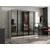 Hanah Home ormar sa reflektujućim staklom Nisa 20659, 225 cm, peščar