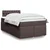 Vidaxl Box spring postelja z vzmetnico temno rjava 120x190 cm blago