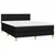 Vidaxl Box spring postelja z vzmetnico LED črna 140x200 cm blago