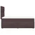 Vidaxl Box spring postelja z vzmetnico temno rjava 90x200 cm blago