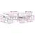 Set vanjskih sofa 8 pcs Bijela i bež 79 x 79 x 37 cm