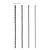 Ouch! Silicone Spiral Screw Plug Set Beginner Urethral Sounding Black