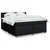 Vidaxl Box spring postelja z vzmetnico črna 180x200 cm blago