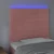Vidaxl LED posteljno vzglavje roza 90x5x118/128 cm žamet