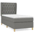 Vidaxl Box spring postelja z vzmetnico temno siva 80x200 cm blago
