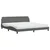 Krevet s madracem Dover tamnosivi 200 x 200 cm od tkanine