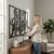 WallXpert metalni zidni ukras 5321, rascvetala grana drveta u 4 panela, 120 x 60 cm, crni