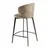 Angel Cerdá Stool upholstered in mottled brown fabric, (5000151095)