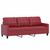4-dijelni set sofa s jastucima crvena boja vina od umjetne kože