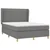 shumee Box spring posteljni z vzmetnico temno siv 140x190 cm blago