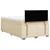 Vidaxl Box spring postelja z vzmetnico krem 120x190 cm blago