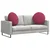 Jastučići za sjedenje 2 pcs Vinska crvena O60 x 21 cm Baršun