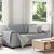 Vidaxl Dvosed svetlo siv 180x77x82 cm blago