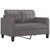 3-dijelni set sofa s jastucima sivi od umjetne kože