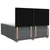 vidaXL Postelja boxspring z vzmetnico Temno siva 140 x 190 cm Blago