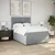 Vidaxl Box spring postelja z vzmetnico svetlo siva 140x200 cm blago