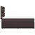 Vidaxl Box spring postelja z vzmetnico temno rjava 100x200 cm blago