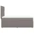 Vidaxl Box spring postelja z vzmetnico taupe 90x200 cm blago