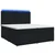 vidaXL Postelja boxspring z vzmetnico Črna 200 x 200 cm Blago