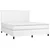 Vidaxl Box spring postelja z vzmetnico bela 180x200 cm umetno usnje
